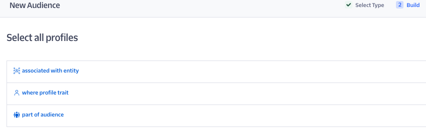 Choose your audience conditions